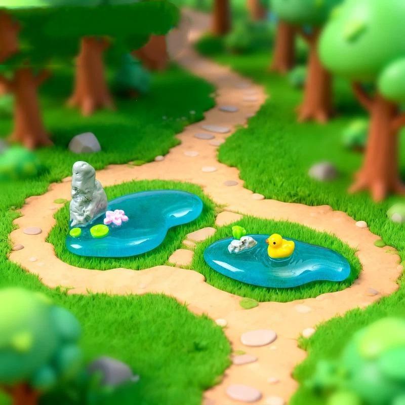 Figuras de Resina de Lago con  - Bonsai Garden With Koi Pond reseña y precio