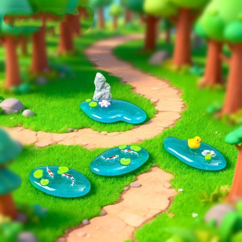 【S】Mini adornos de resina para - Bonsai Garden With Koi Pond reseña y precio