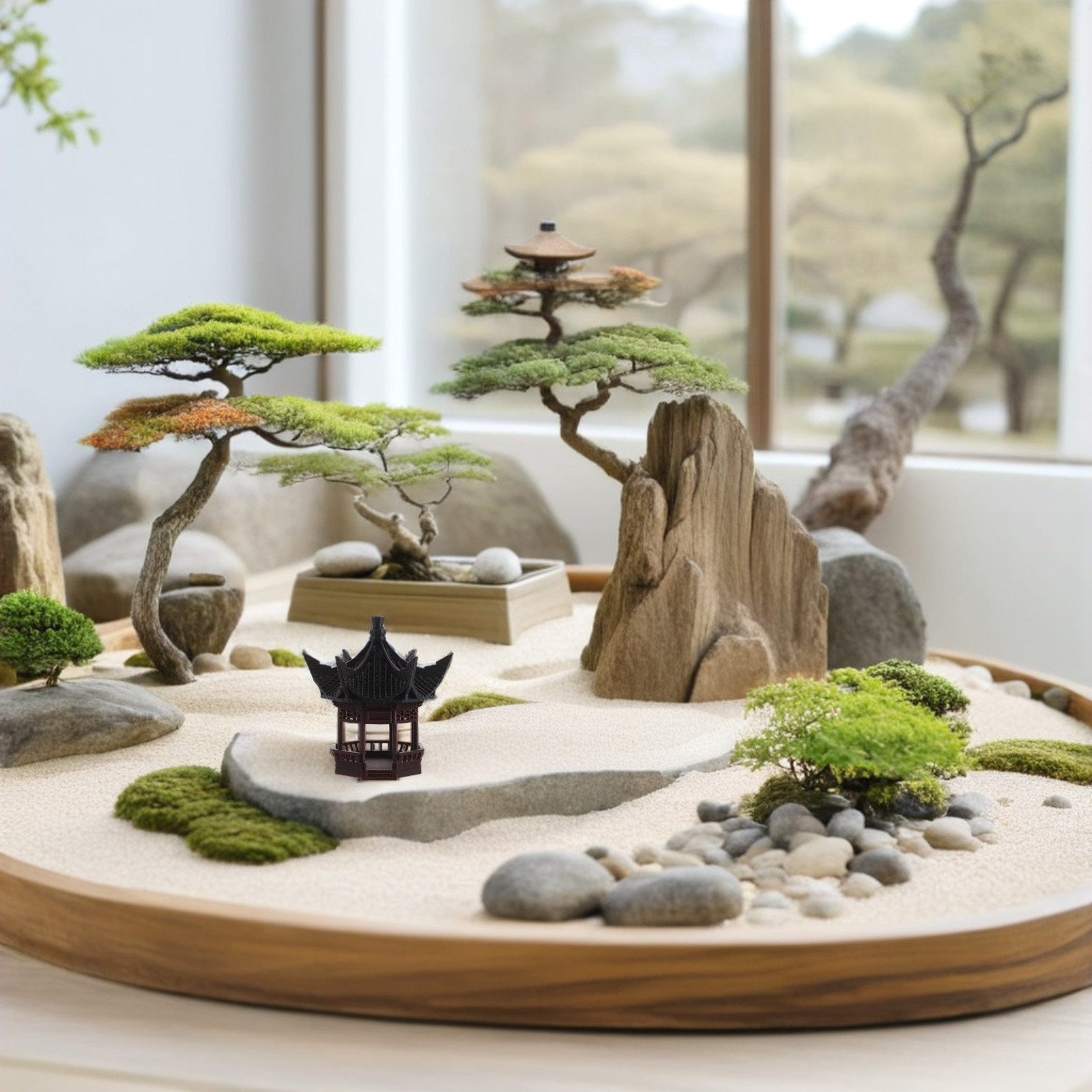 Adorno de paisaje en miniatura - Bonsai Garden Landscape Design reseña y precio